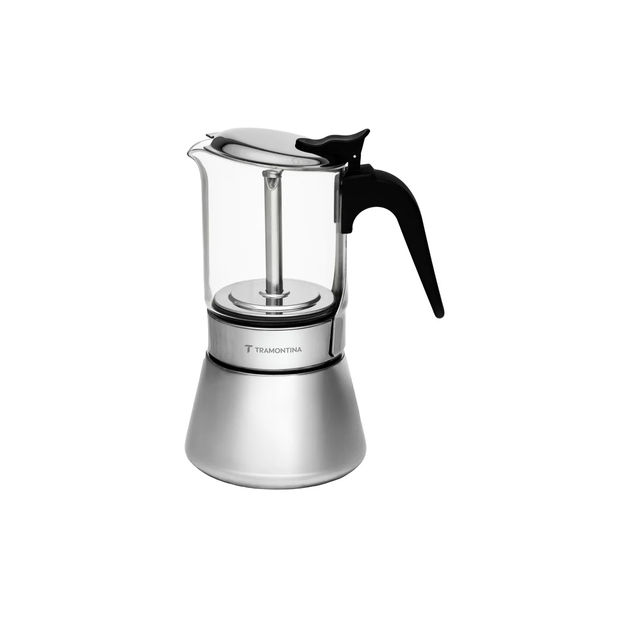 Cafeteira Italiana Tramontina em Aço Inox e Vidro Borossilicato para Espresso 300 ml