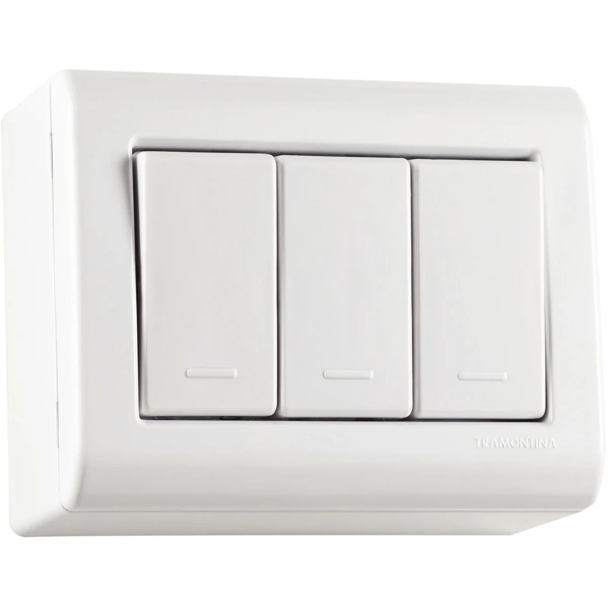 Caixa de Sobrepor com 3 Interruptores Simples 10 A 250 V Tramontina Lizflex Branca
