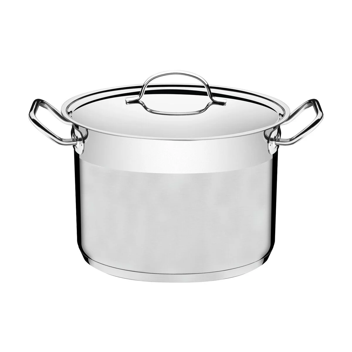 Caldeirão Tramontina Professional em Aço Inox Fundo Triplo com Tampa Plana Detalhe Satinado 30 cm 15,2 L