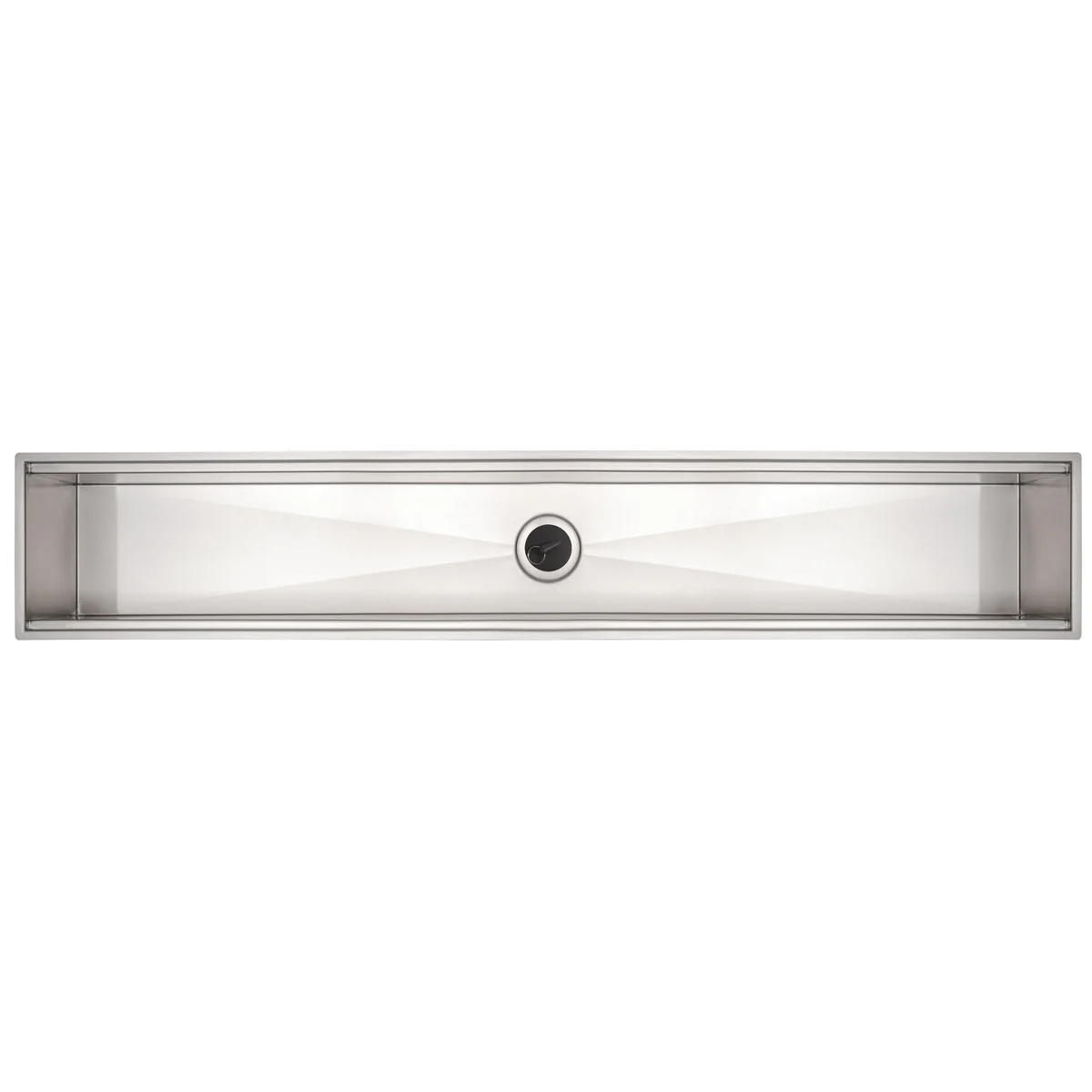 Canal Organizador em Aço Inox Tramontina para Sobrepor com Acabamento Acetinado 105x18 cm