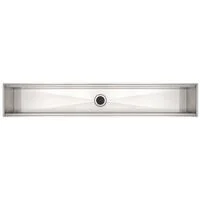 Canal Organizador em Aço Inox Tramontina para Sobrepor com Acabamento Acetinado 105x18 cm