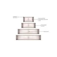 Canal Organizador em Aço Inox Tramontina para Sobrepor com Acabamento Acetinado 105x18 cm