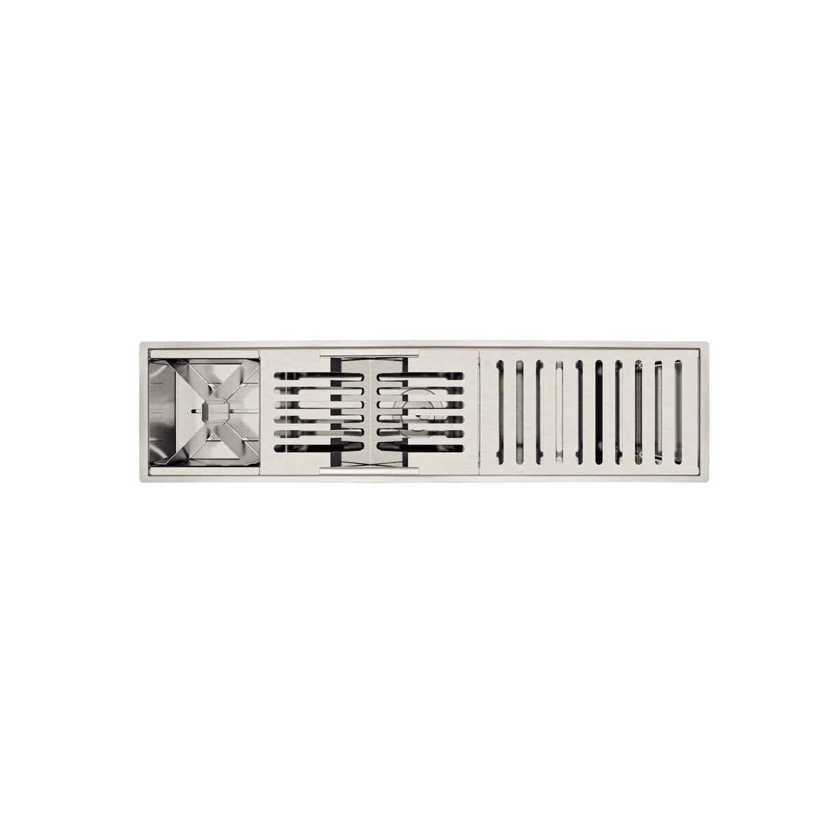 Canal Organizador em Aço Inox Tramontina para Sobrepor com Acabamento Acetinado 75x18 cm