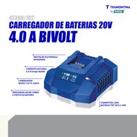 Carregador de Baterias 20V 4,0A Bivolt Tramontina by Total