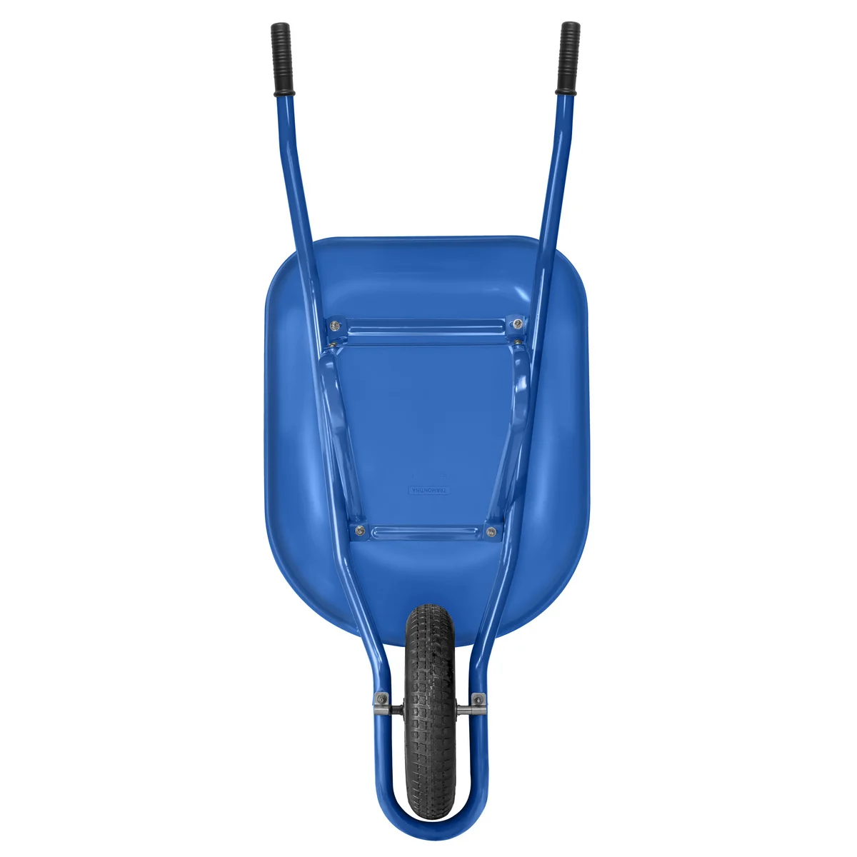 Carrinho de Mão Tramontina com Caçamba Rasa Plástica Azul 50 L, Braço Metálico e Pneu com Câmara