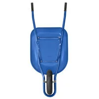 Carrinho de Mão Tramontina com Caçamba Rasa Plástica Azul 50 L, Braço Metálico e Pneu com Câmara