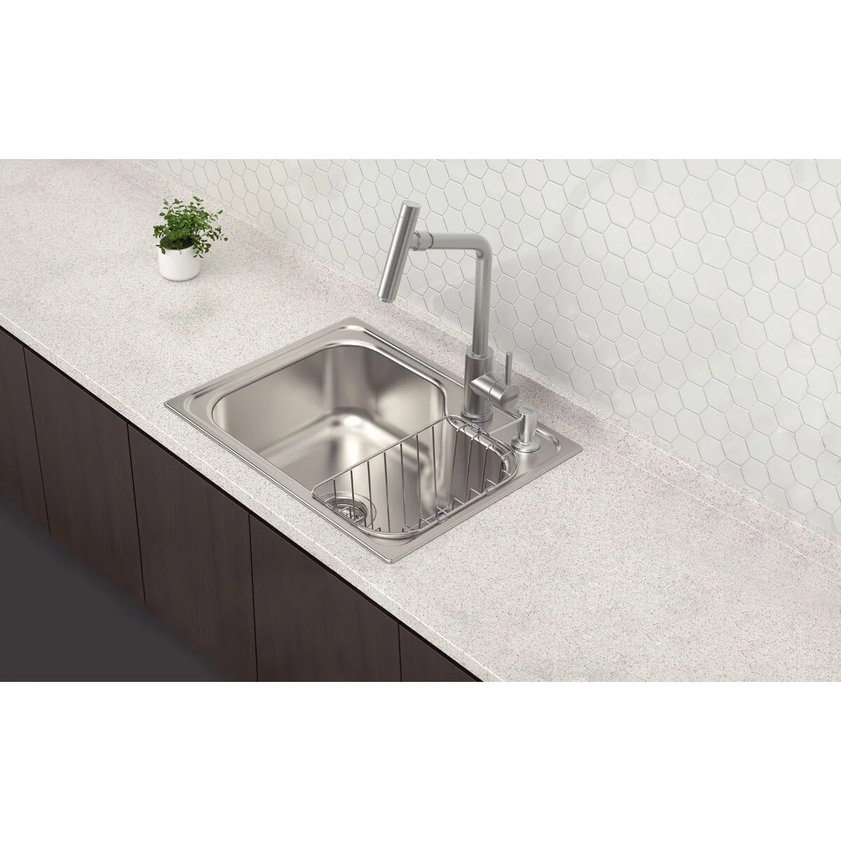 Cesta Aramada para Cubas de Sobrepor e Undermount Morgana Compact 48 FX Tramontina em Aço Inox