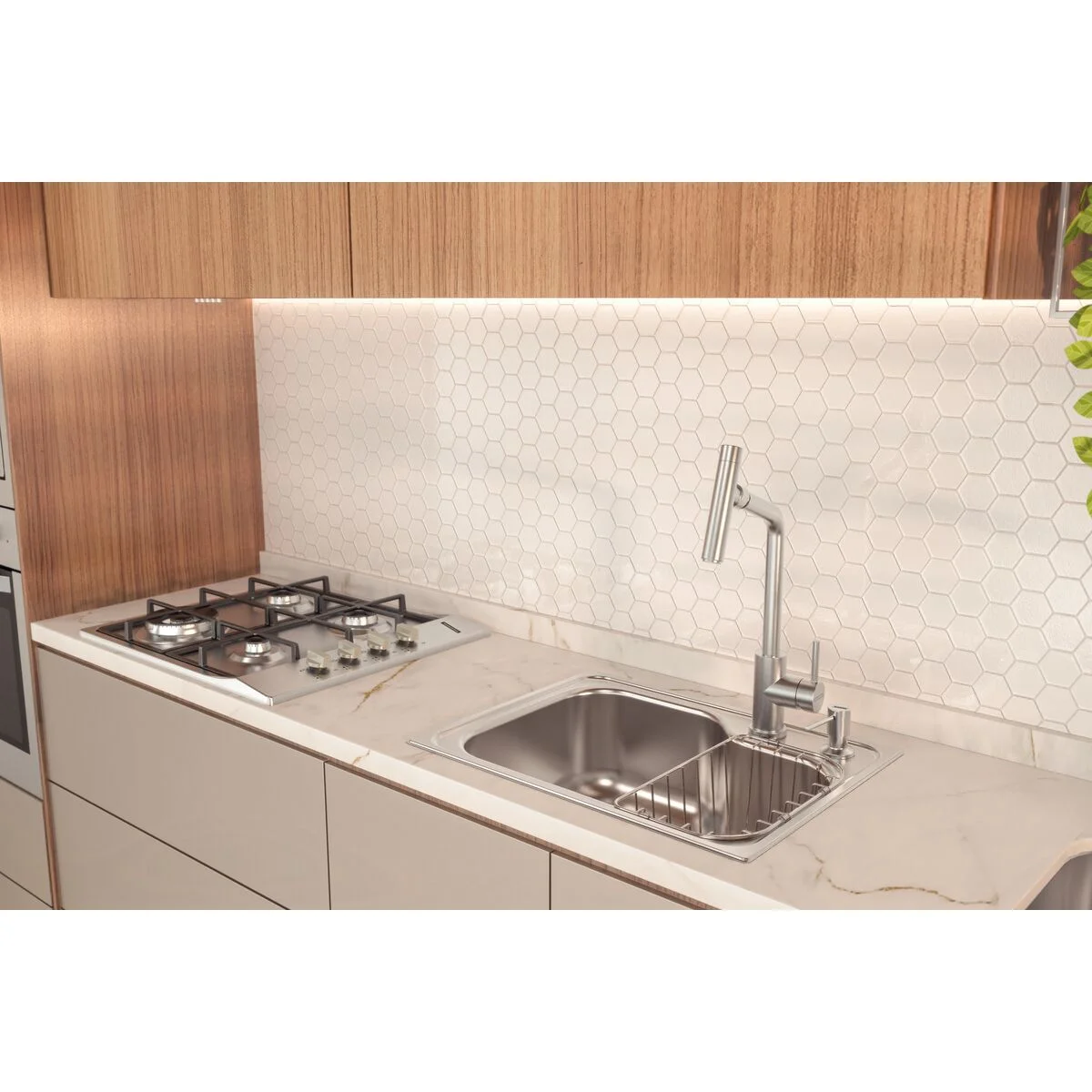 Cesta Aramada para Cubas de Sobrepor e Undermount Morgana Compact 48 FX Tramontina em Aço Inox