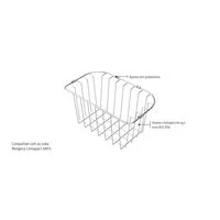 Cesta Aramada para Cubas de Sobrepor e Undermount Morgana Compact 48 FX Tramontina em Aço Inox