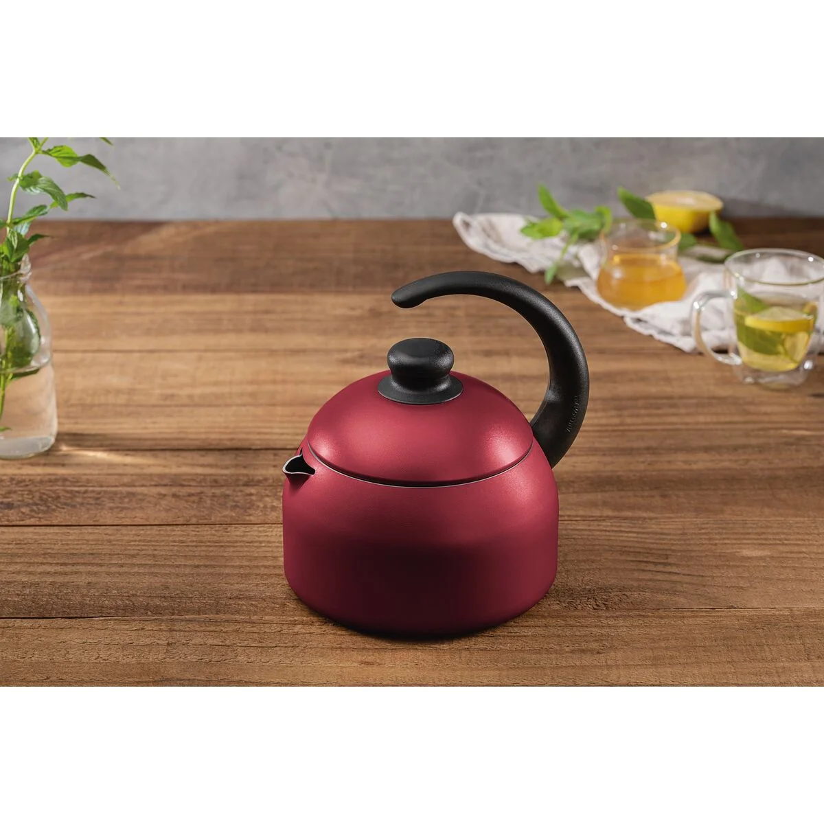 Chaleira Tramontina Paris em Alumínio com Revestimento Antiaderente Starflon Max Vermelho 1,9 L