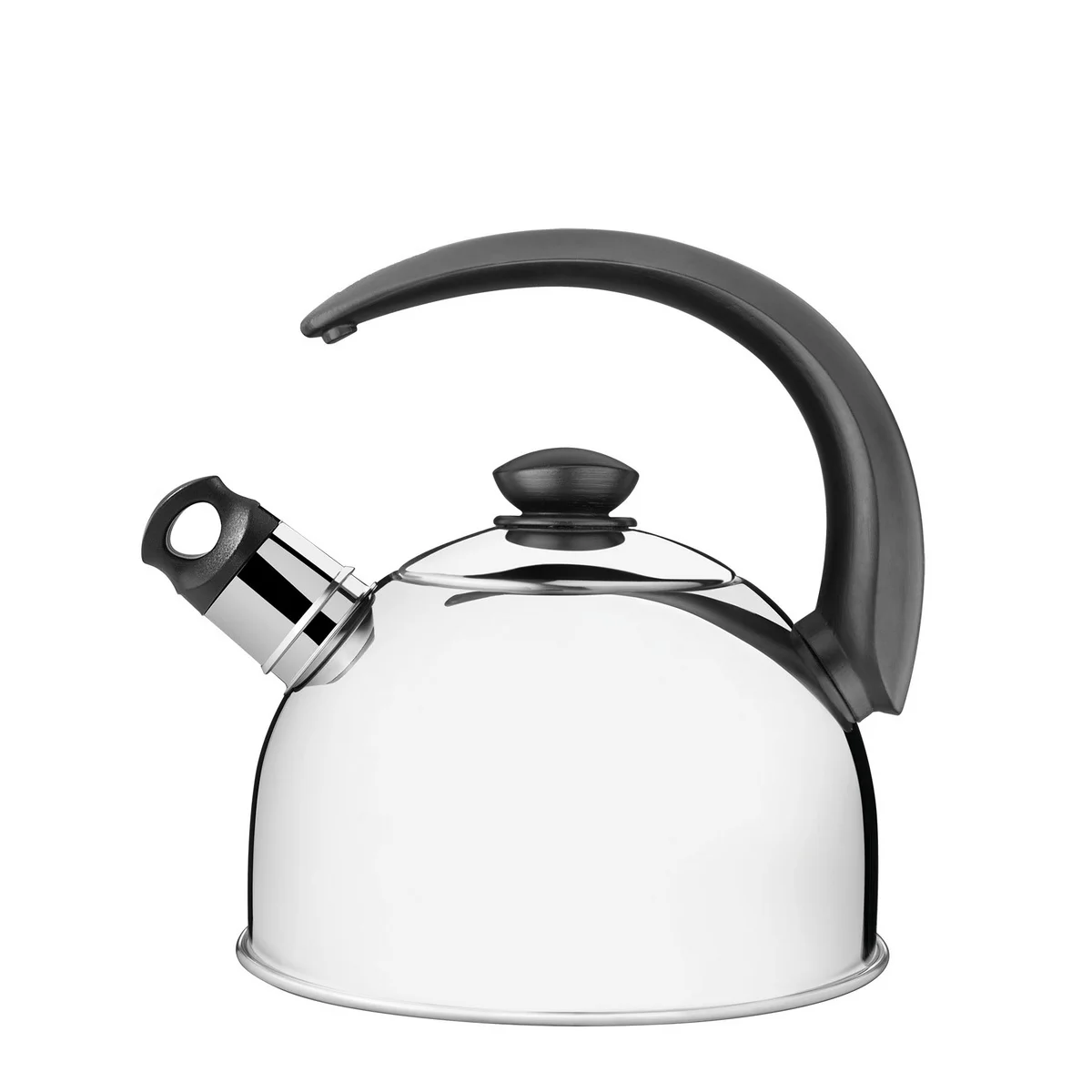 Chaleira Tramontina com Apito em Aço Inox Cabo Preto 3 L