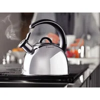 Chaleira Tramontina com Apito em Aço Inox Fundo Triplo Cabo Preto 3,3 L
