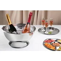 Champanheira Tramontina Service em Aço Inox com Suporte para 4 Garrafas 36 cm 12,4 L