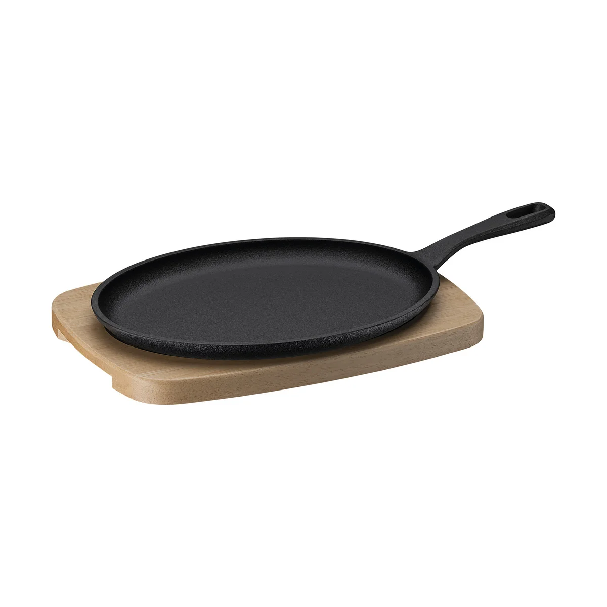 Chapa Oval Tramontina Fargo em Ferro Fundido com Acabamento Pre-Seasoned com tábua 18 cm 0,4 L