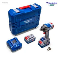 Chave de Impacto 1/2" (12,7 mm) 20V 500 N.m Brushless Tramontina by Total - Com 2 baterias 20V de 4,0Ah, Carregador e Maleta