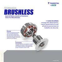 Chave de Impacto 1/2" (12,7 mm) 20V 500 N.m Brushless Tramontina by Total - Com 2 baterias 20V de 4,0Ah, Carregador e Maleta