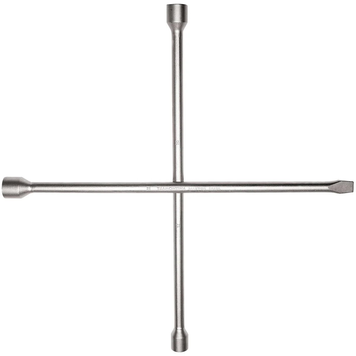 Chave de Roda Tipo Cruz Tramontina MASTER com Corpo Forjado em Aço Especial 17x19x21 mm com Espátula