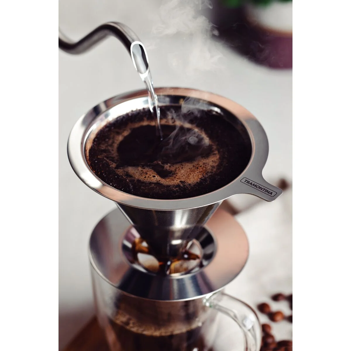 Coador de Café Tramontina em Aço Inox