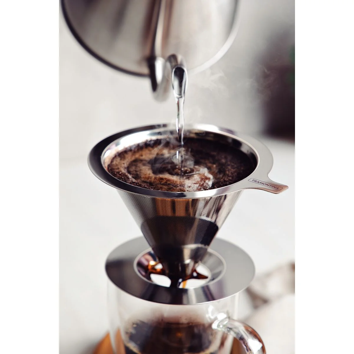 Coador de Café Tramontina em Aço Inox