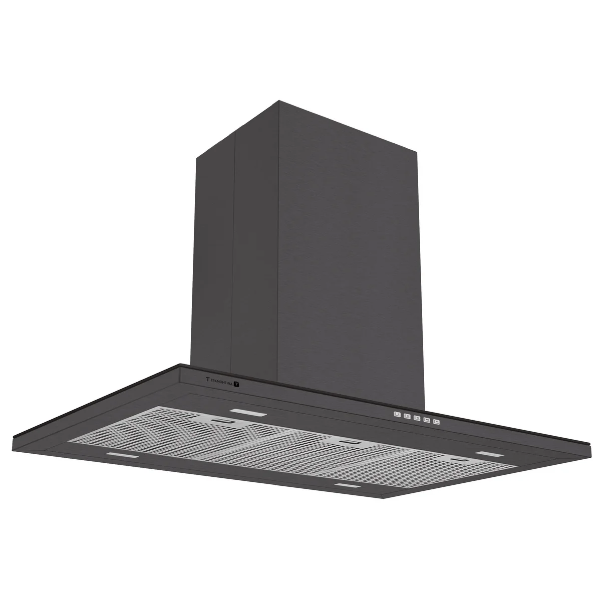 Coifa Tramontina Slim Isla 90 em Aço Inox com Acabamento Black Steel 220 V