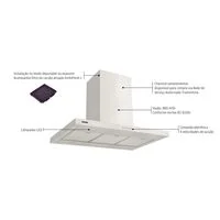 Coifa de Ilha Tramontina New Dritta Isla em Aço Inox 90 cm 127 V