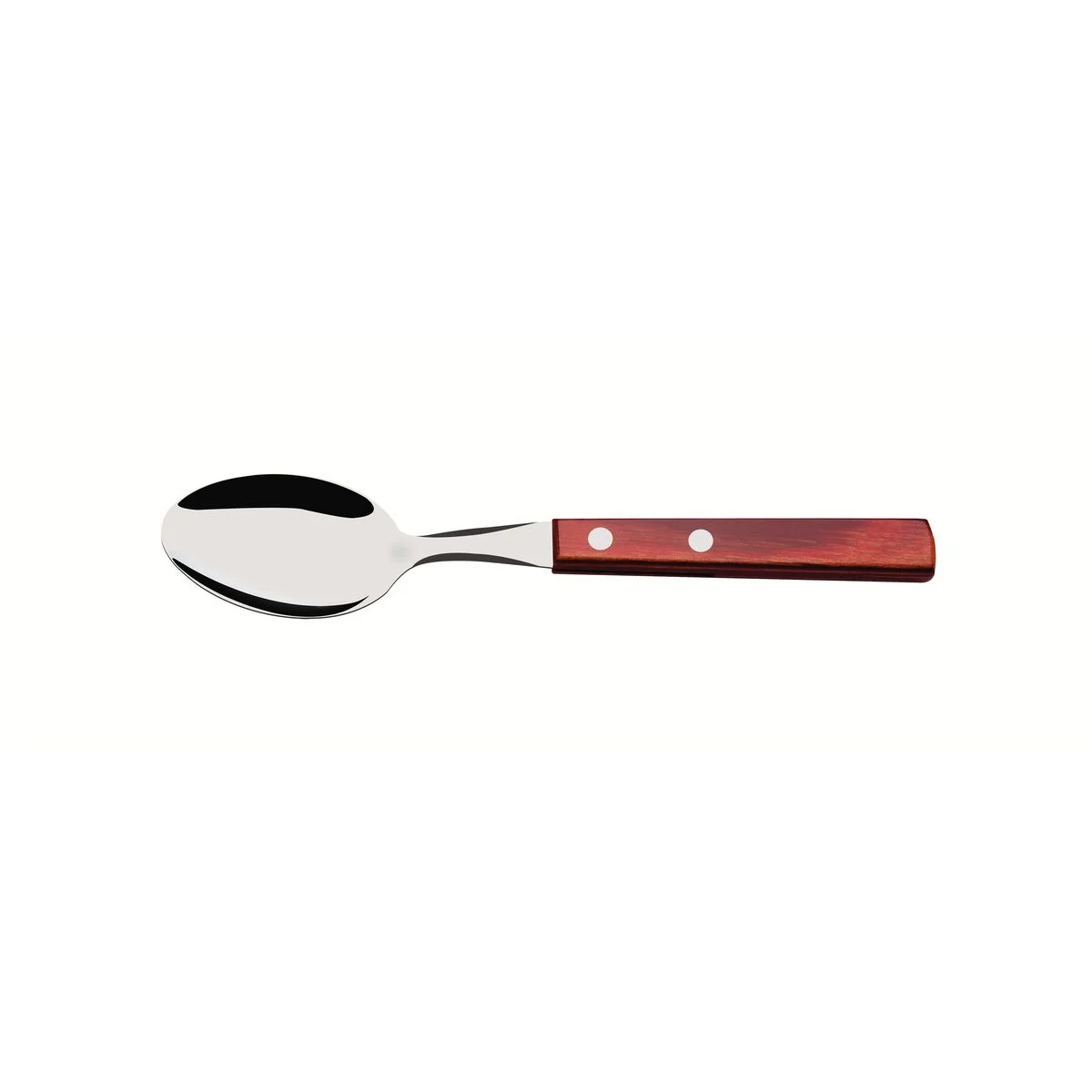 Colher para Chá Tramontina Polywood com Lâmina em Aço Inox e Cabo em Madeira Tratada Polywood Vermelho