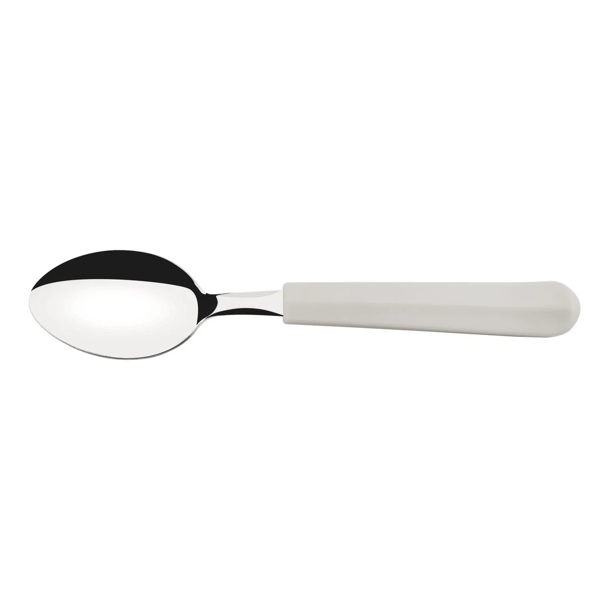 Colher para Chá Tramontina Tulum com Lâmina em Aço Inox e Cabo de Polipropileno Off-White
