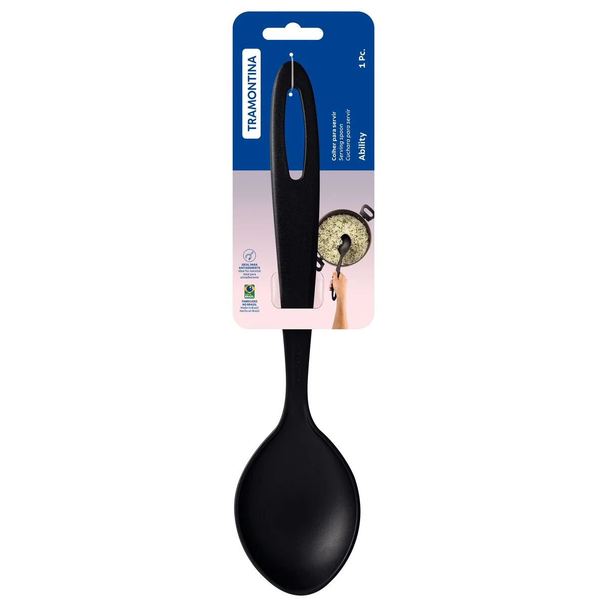 Colher para Servir Tramontina Ability em Nylon Preto