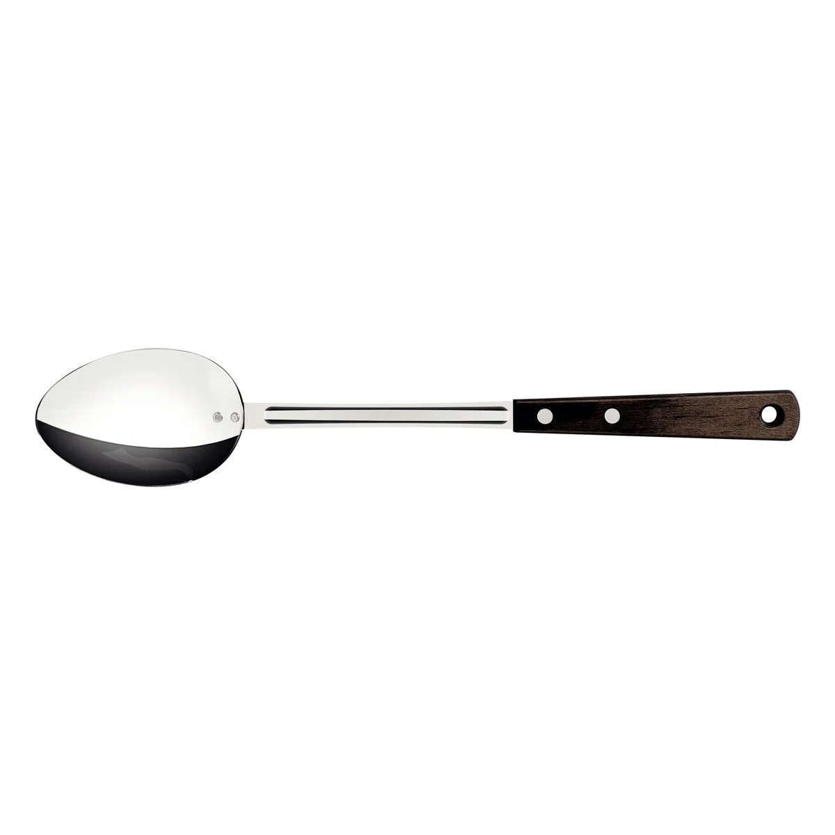 Colher para Servir Tramontina Polywood com Lâmina em Aço Inox e Cabo em Madeira Tratada Polywood Castanho