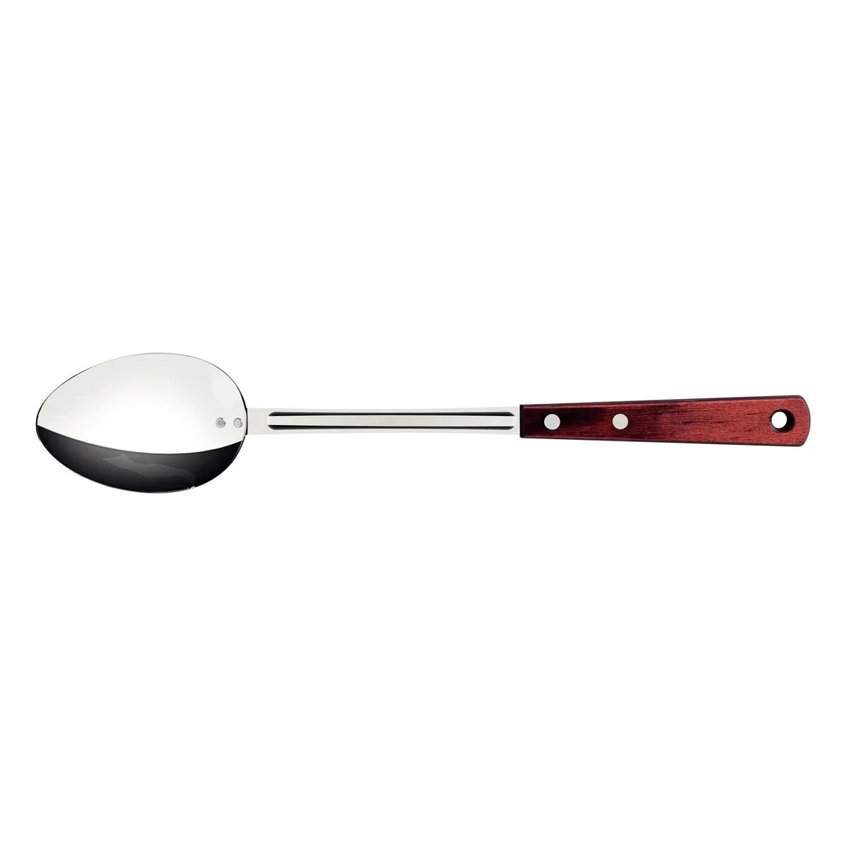 Colher para Servir Tramontina com Lâmina em Aço Inox e Cabo em Madeira Tratada Polywood Vermelho