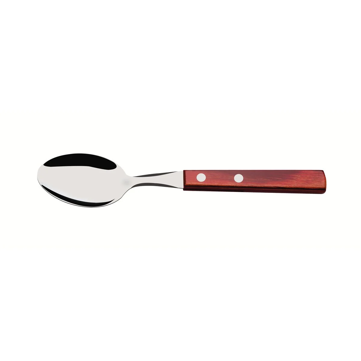Colher para Sobremesa Tramontina com Lâmina em Aço Inox e Cabo em Madeira Tratada Polywood Vermelho