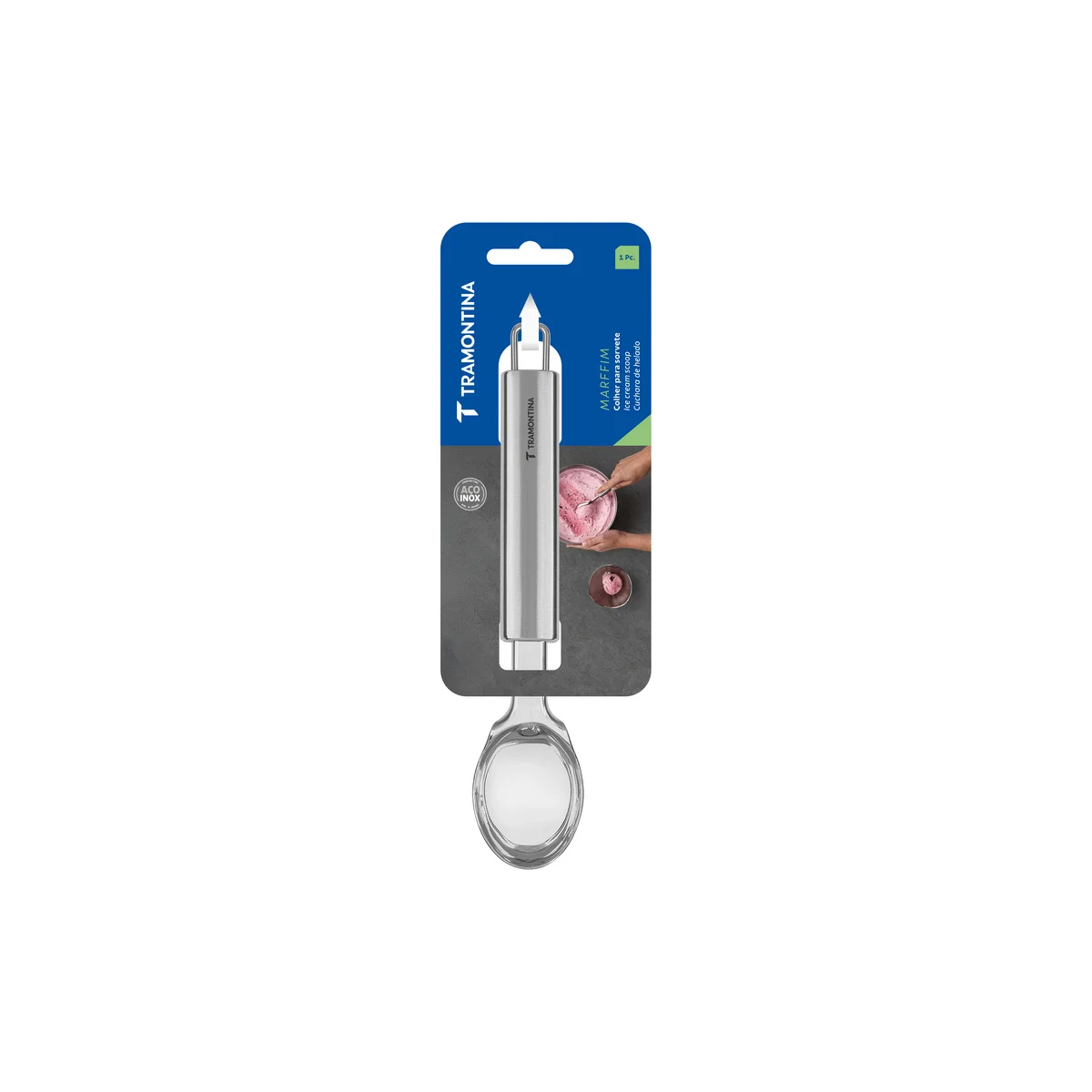 Colher para Sorvete Tramontina Marffim em Aço Inox