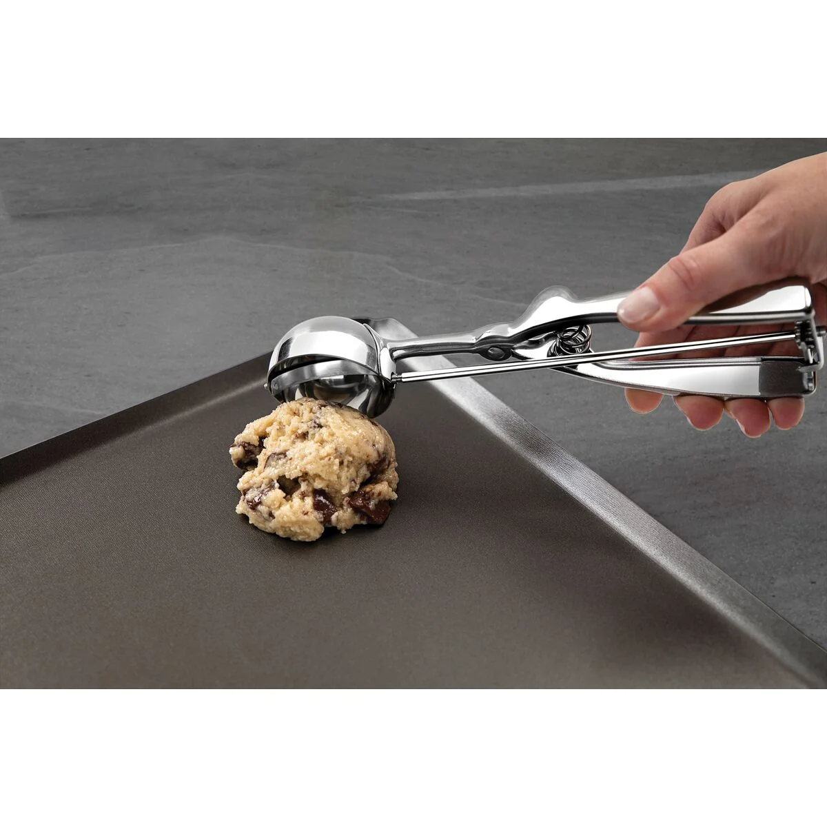 Colher para Sorvete Tramontina Marffim em Aço Inox com Extrator