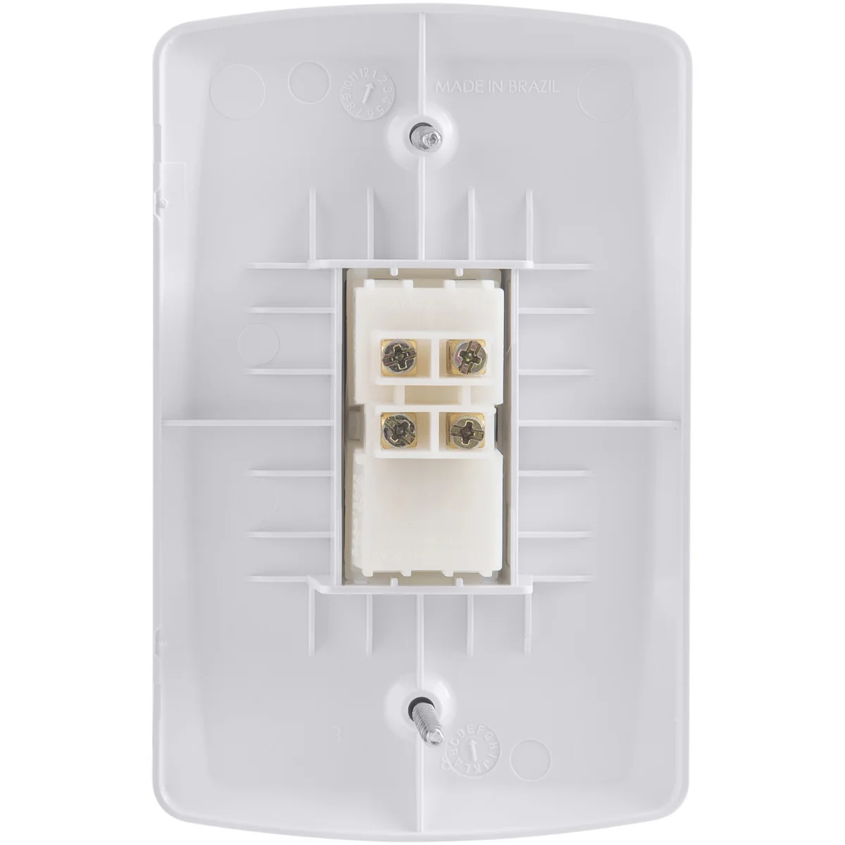 Conjunto 4x2 com 1 Interruptor Bipolar Simples 10 A 250 V Tramontina Lux2 Branco