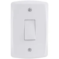 Conjunto 4x2 com 1 Interruptor Bipolar Simples 10 A 250 V Tramontina Lux2 Branco