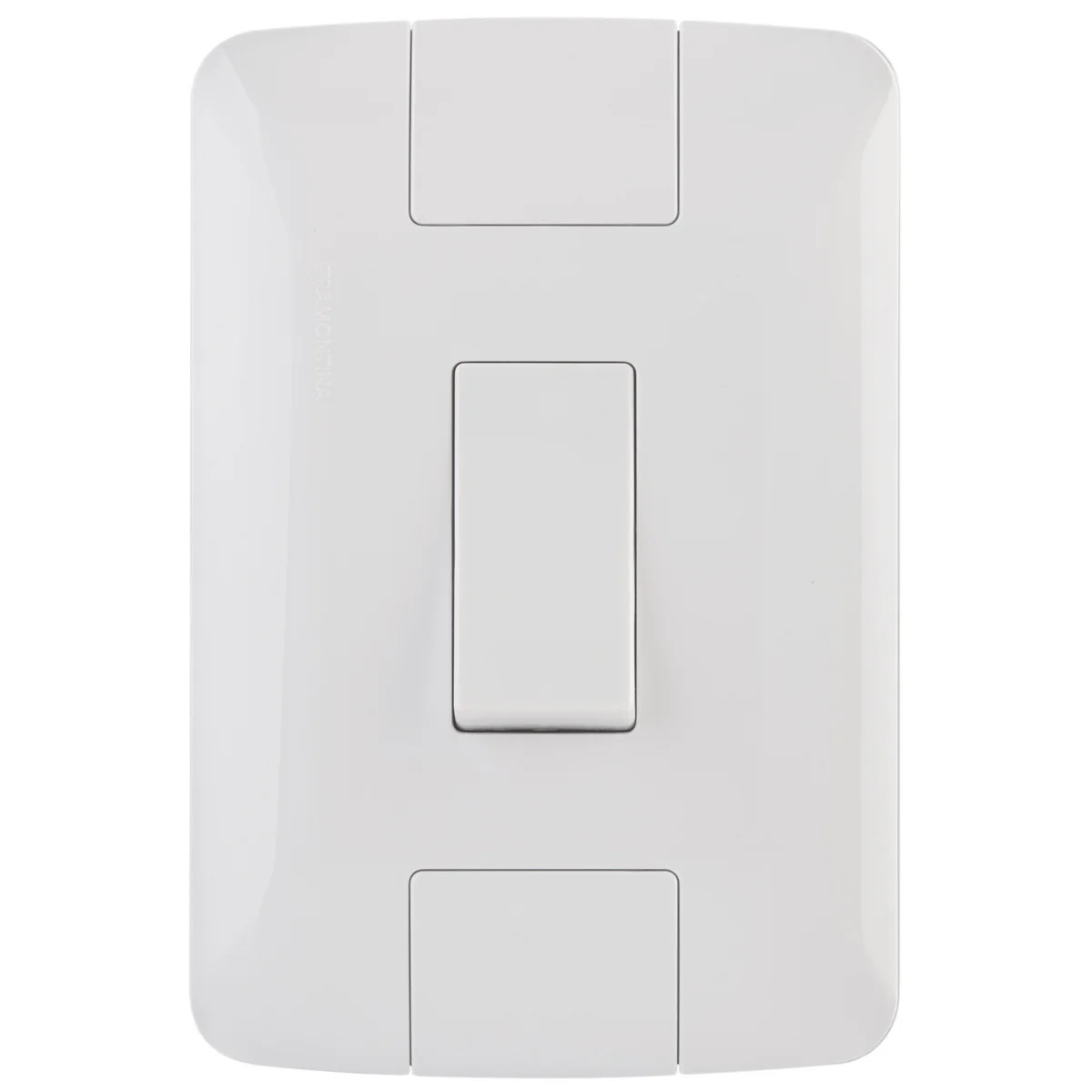 Conjunto 4x2 com 1 Interruptor Bipolar Simples Tramontina Aria 10 A 250 V Branco