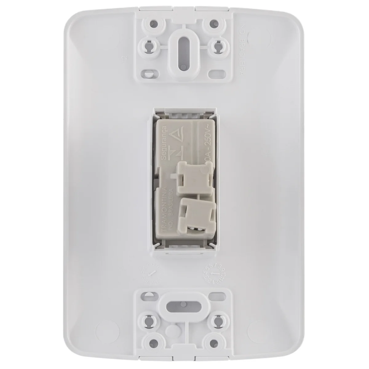 Conjunto 4x2 com 1 Interruptor Bipolar Simples Tramontina Aria 10 A 250 V Branco