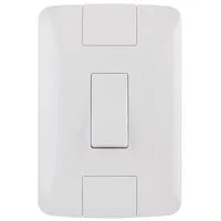 Conjunto 4x2 com 1 Interruptor Bipolar Simples Tramontina Aria 10 A 250 V Branco