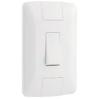 Conjunto 4x2 com 1 Interruptor Bipolar Simples Tramontina Aria 10 A 250 V Branco