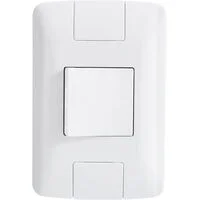 Conjunto 4x2 com 1 Interruptor Bipolar Simples Tramontina Aria 25 A 250 V Branco