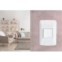 Conjunto 4x2 com 1 Interruptor Bipolar Simples Tramontina Aria 25 A 250 V Branco