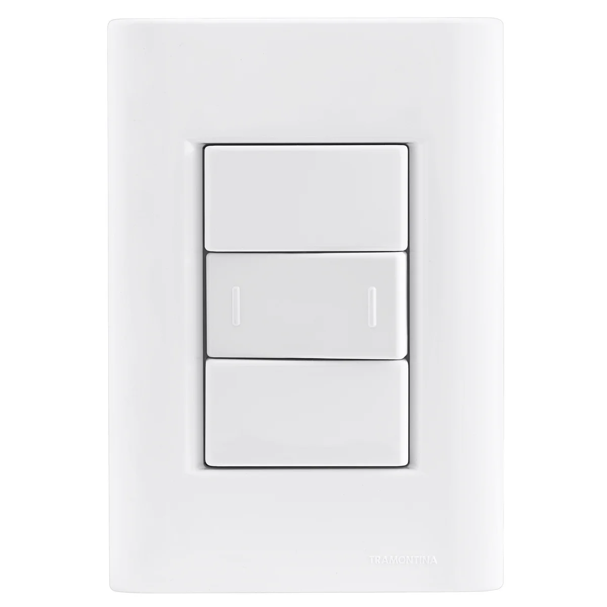 Conjunto 4x2 com 1 Interruptor Paralelo 10 A 250 V Tramontina Giz Branco