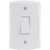 Conjunto 4x2 com 1 Interruptor Paralelo 10 A 250 V Tramontina Lux2 Branco