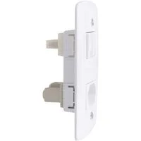 Conjunto 4x2 com 1 Interruptor Paralelo 10 A 250 V e 1 Tomada 2P+T 20 A 250 V Tramontina Lux2 Branco