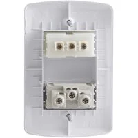 Conjunto 4x2 com 1 Interruptor Paralelo 10 A 250 V e 1 Tomada 2P+T 20 A 250 V Tramontina Lux2 Branco