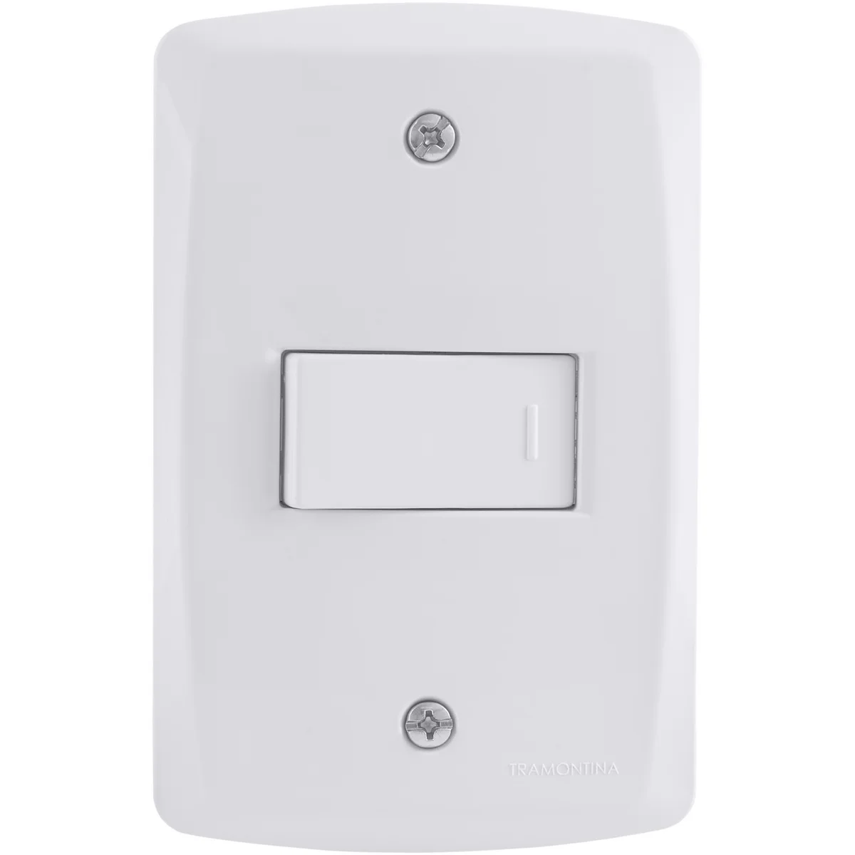 Conjunto 4x2 com 1 Interruptor Simples 10 A 250 V Horizontal Tramontina Lux2 Branco