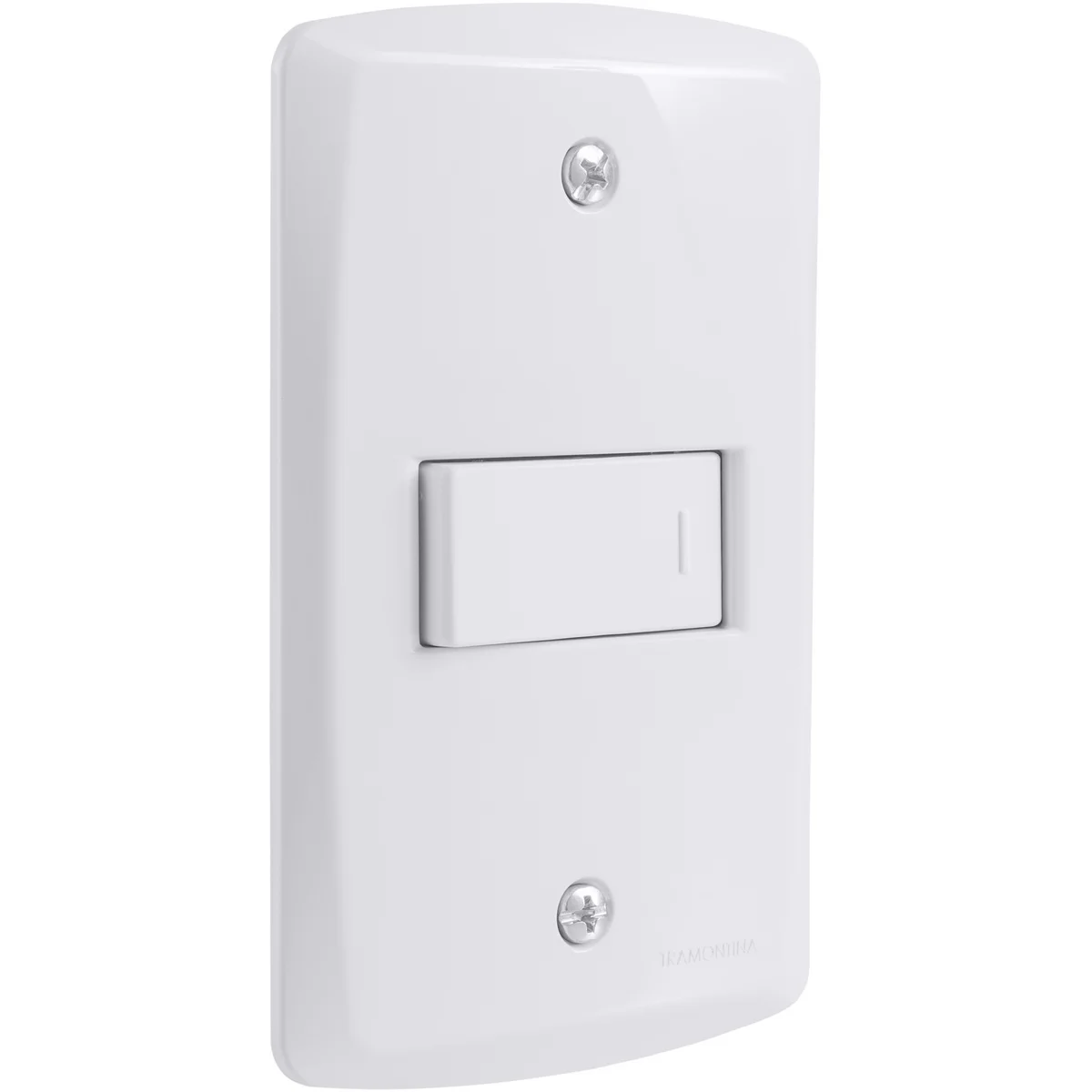 Conjunto 4x2 com 1 Interruptor Simples 10 A 250 V Horizontal Tramontina Lux2 Branco