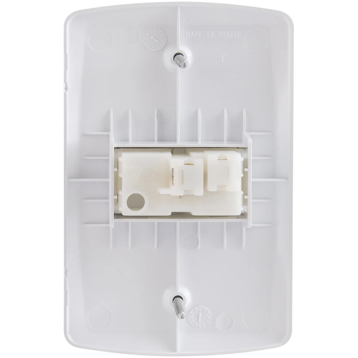 Conjunto 4x2 com 1 Interruptor Simples 10 A 250 V Horizontal Tramontina Lux2 Branco