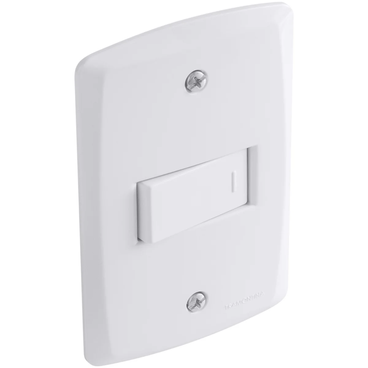 Conjunto 4x2 com 1 Interruptor Simples 10 A 250 V Horizontal Tramontina Lux2 Branco