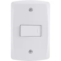 Conjunto 4x2 com 1 Interruptor Simples 10 A 250 V Horizontal Tramontina Lux2 Branco